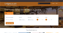 Desktop Screenshot of lodges.co.zm