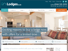 Tablet Screenshot of lodges.co.uk